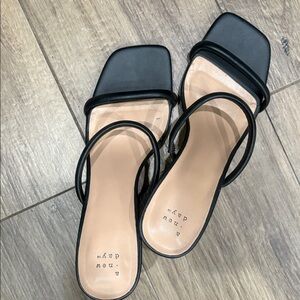 a new day Black Sandals